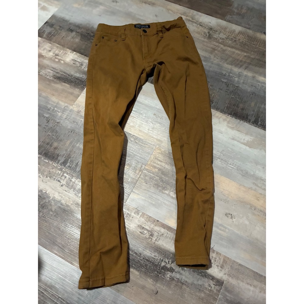 Victorious Premium Jeans Mens 32x32 Slim Fit Brown Tobacco Mustard Stretch Pants